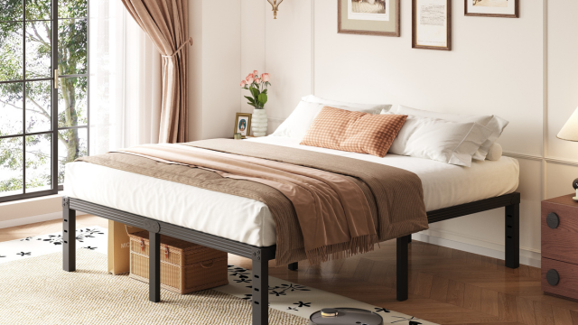 Amazon.com: Neslime 12 Inch Metal Twin XL Bed Frame with Storage